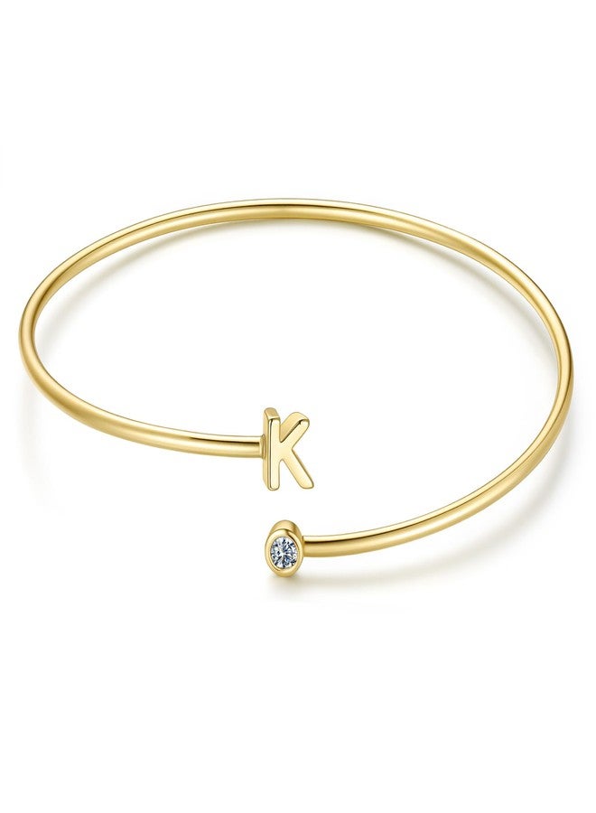M MOOHAM Gifts for Girls Kids - 6 7 8 9 10 11 12 13 14 15 16 17 18 Year Old Girl Birthday Gift Ideas, Gifts for Tween Teen Teenage Kids Flower Girls Gift Initial K Bracelet - Image 1