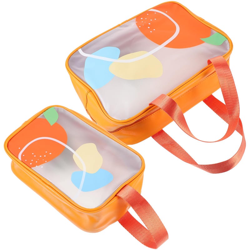 2pcs Travel Toiletry Bags Set Small Medium Wet Dry Separation Cosmetic Organizer - Image 2