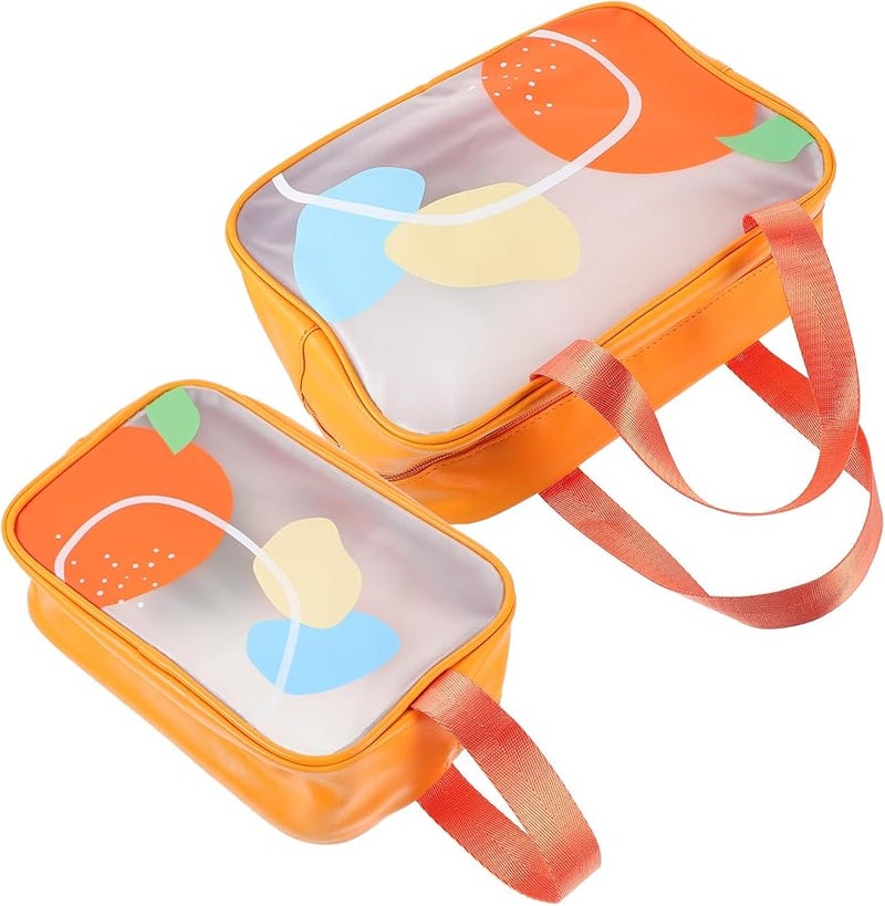 2pcs Travel Toiletry Bags Set Small Medium Wet Dry Separation Cosmetic Organizer - Image 1