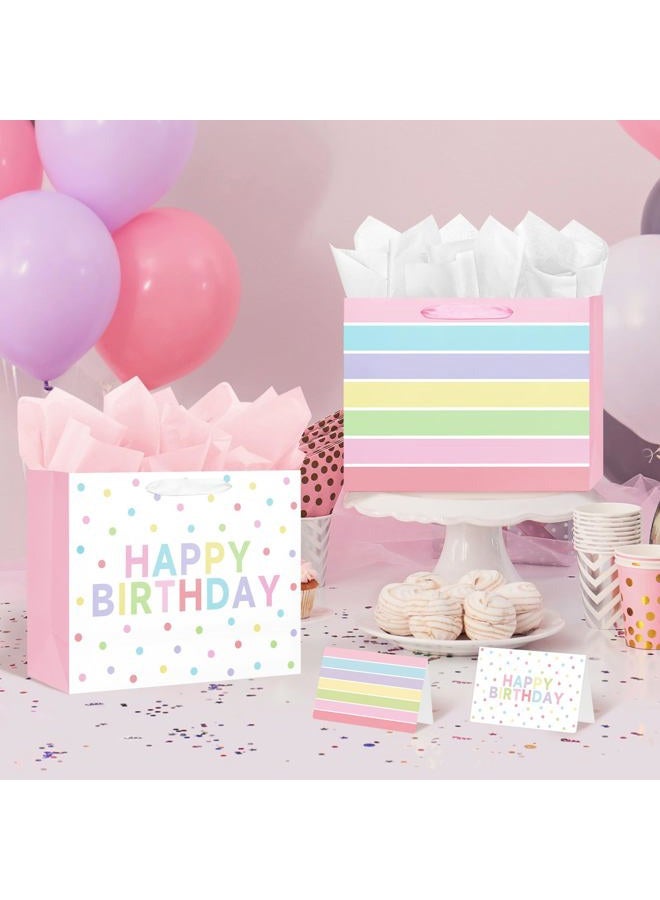 Laidans 2-Pack 13" Large Happy Birthday Gift Bags - Image 5