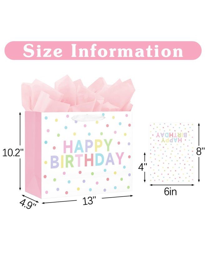 Laidans 2-Pack 13" Large Happy Birthday Gift Bags - Image 2