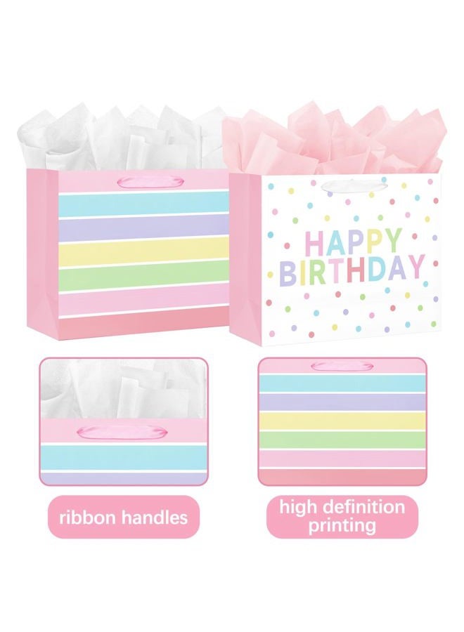 Laidans 2-Pack 13" Large Happy Birthday Gift Bags - Image 4