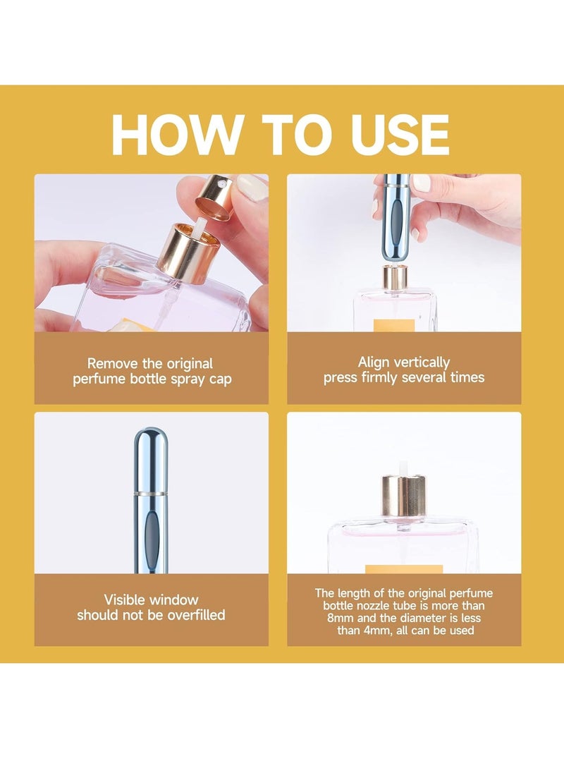 Yamadura - Yamadura Mini Refillable Perfume Portable Atomizer Bottle Refillable Perfume Spray, Refill Pump Case for Traveling and Outgoing (5ml, 4 Pack) 4 - Image 1