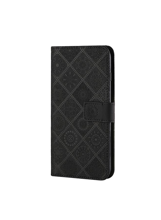 اس-توب جراب لهاتف OPPO A96 5G، جراب هاتف جلدي منقوش بنمط عرقي - Image 2