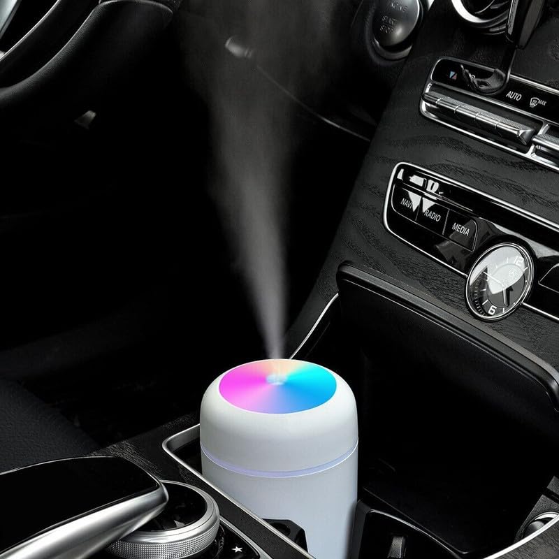 SELLER ZONE Humidifiers with Colorful Light for Room, Bedroom, Office, Car (White) Don't use Essential, 300 ml - Image 4