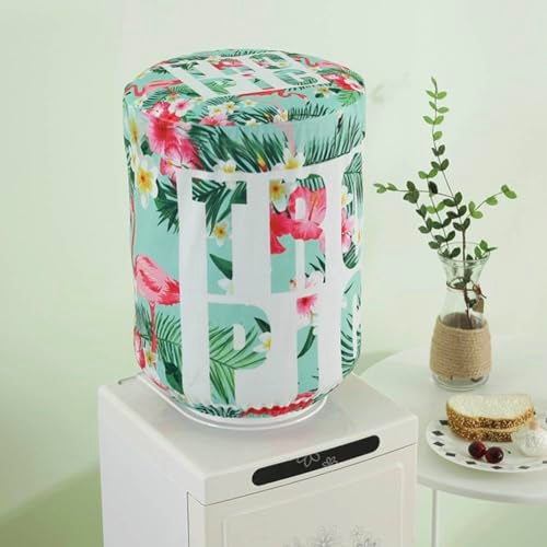 Yangshine 2 Pieces Water Dispenser Barrel Dust Cover for 5 Gallons Bottle, Reusable Fabric Dust Proof Cover for Water Cooler, Furniture Covers Protector Decor for Home Office,Flamingo - Image 3
