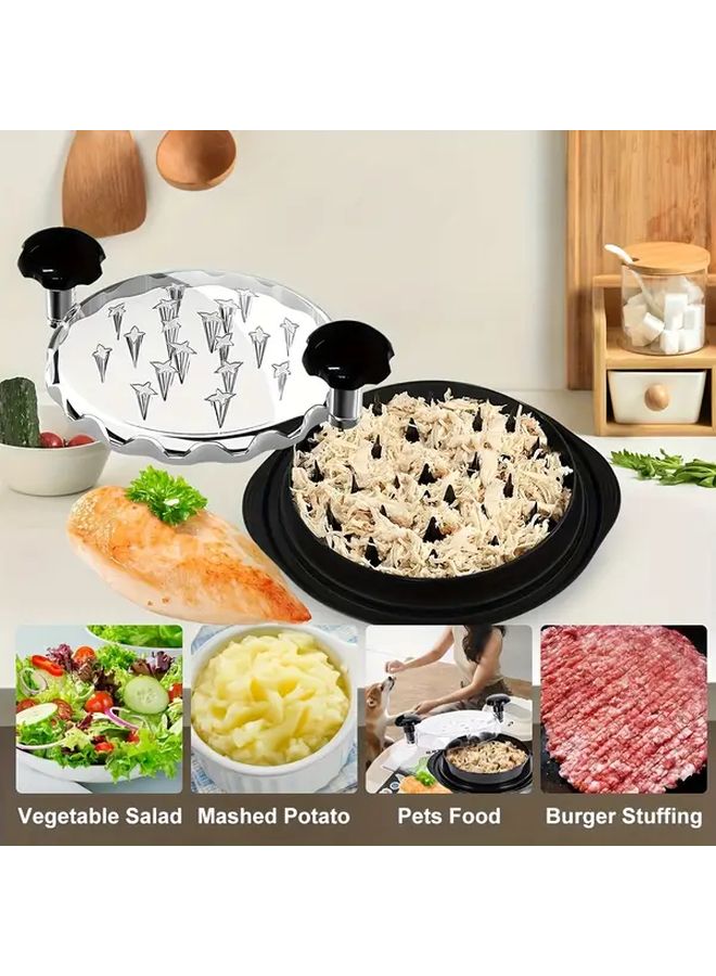 Red Manual Meat Grinder With Visible Process For Ground Meat Shredding Slicing And Stuffing - Image 1