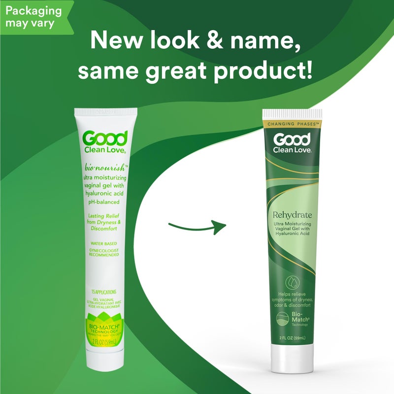Good Clean Love Rehydrate Ultra Moisturizing Vaginal Gel with Hyaluronic Acid, pH-Balanced Vaginal Moisturizer, Water-Based Feminine Care, Long Lasting Relief from Dryness & Discomfort, 2 Oz - Image 5