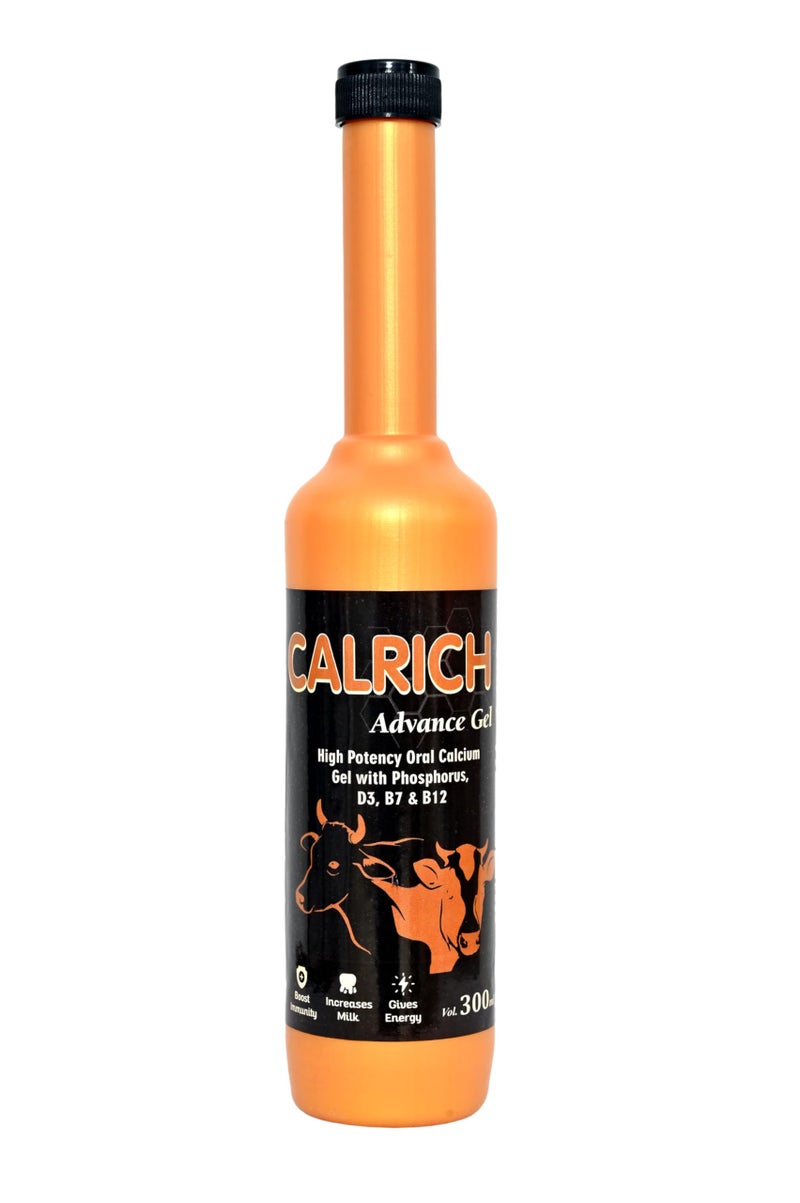 CALRICH Advance Oral Calcium Gel – High Potency Gel with Phosphorus, Vitamin D3, B7 & B12 | for Cows and Buffaloes | Prevents Milk Fever, Supports Calving & Improves Energy (Pack of 3) - Image 2