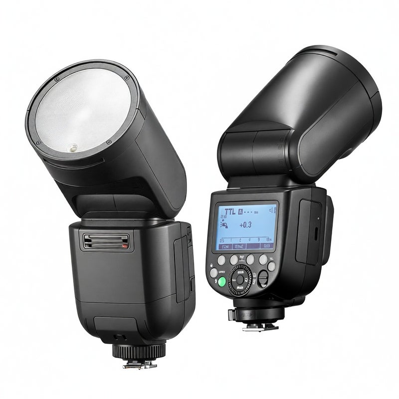 V1 PRO S 2.4G Wireless Camera Flash 1/8000s HSS 1.3s Recycle Time with M/TTL Flash Mode 10 Levels Adjustable Brightness Support Type-c Powered with Power Supply Port& Detachable Sub Flash - Image 1