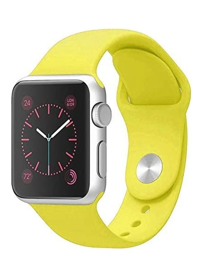 ICS Replacement Silicone Strap For Apple Smartwatch 38-40mm Yellow - Image 1