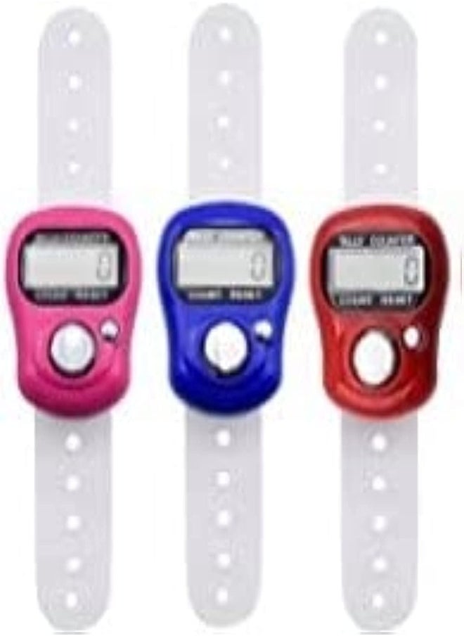 Electronic Finger Counter,(3 Pack),5 Digit Lcd Electronic Digital Display Finger Hand Tally Counter Counting For Golf,Goods Counting,Lap And Knitting.