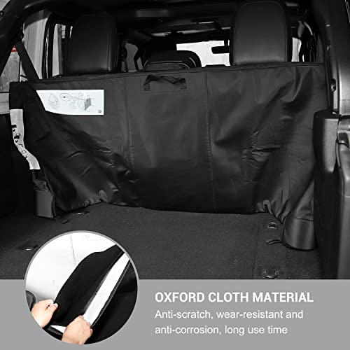 Jimen Compatible with 2018-2022 Jeep Wrangler JL JLU Soft Top Window Storage Bag - Image 3