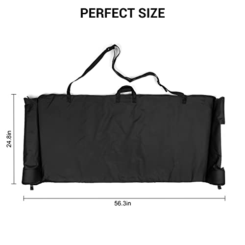 Jimen Compatible with 2018-2022 Jeep Wrangler JL JLU Soft Top Window Storage Bag - Image 2
