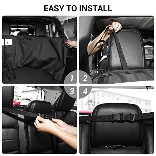 Jimen Compatible with 2018-2022 Jeep Wrangler JL JLU Soft Top Window Storage Bag - Image 5