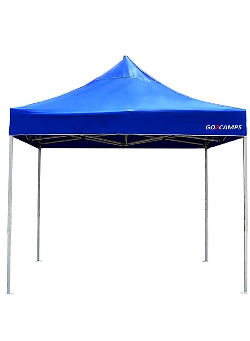 GO2CAMPS Gazebo 3X3 Mtr Portable Event Canopy Tent Pop Up Instant Shelter Sun Protection Shade for Outdoor Camping Picnics Beach Garden Sports Party Camping Tent (Blue)  - Image 1