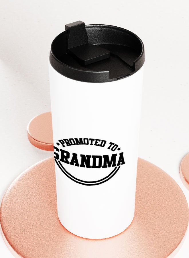 LIT White Tumbler Promoted to Grand ma Straight Tumbler Promoted to Grand Mother New Grand Parents Gift - Image 3