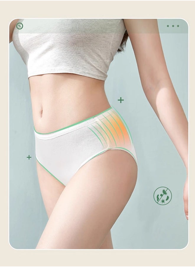 Lemon 10PCS Women's Liners Disposable Cotton Underwear Ladies Briefs Panties for Travel Hotel Hospital Delivery Maternity Stays Emergencies  - Image 3