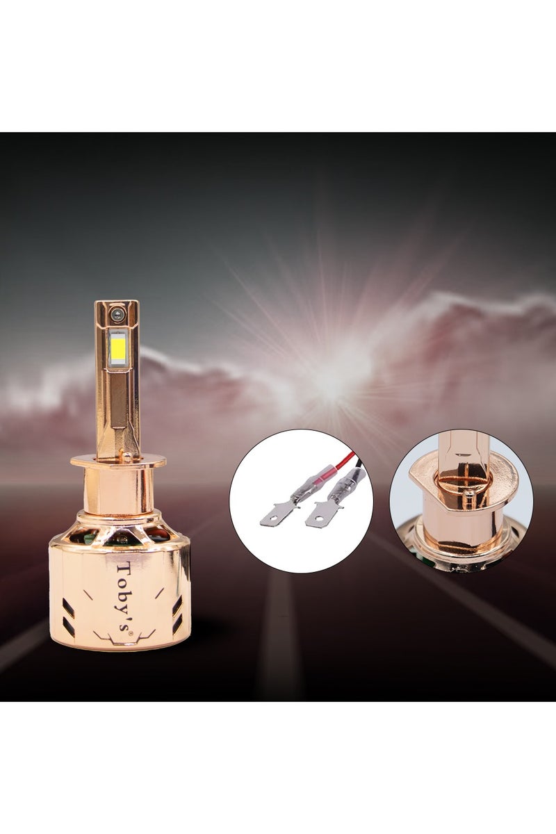 Toby's Toby’s LX-150 H1 – 300W 2 Pieces of LED Headlights with 30,000 Lumens, IP65 Protection, Rotary Cooling, and Bonus Keychain for Ultimate Night Driving Power - Image 5