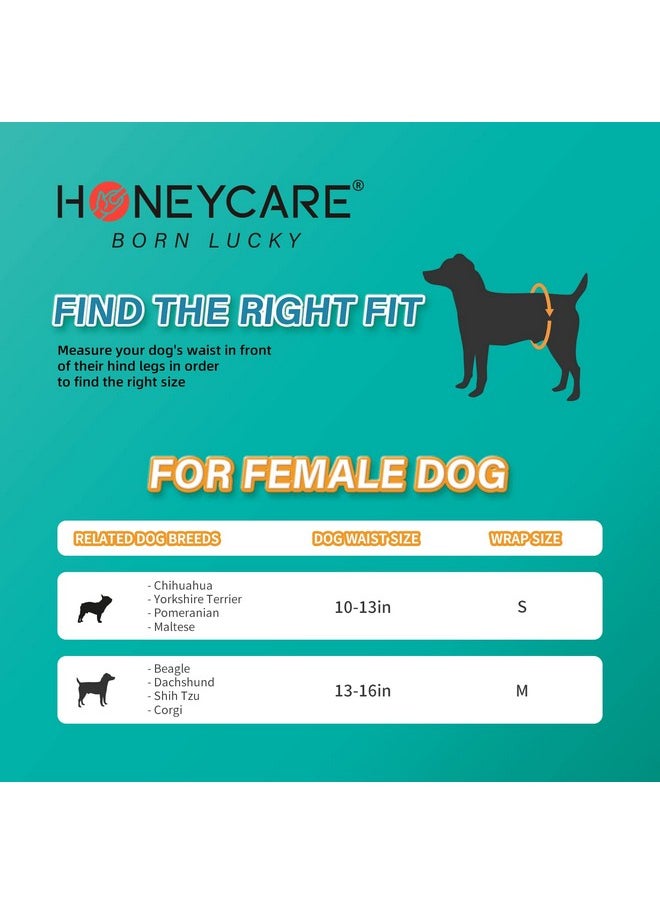 HONEY CARE HONEY CARE Washable Dog Diapers (6 Pack) of Premium Absorbent Doggie Diapers, Durable Female Dog Diapers Dress in Excitable Urination, Period, Heat, Incontinence  - Image 4