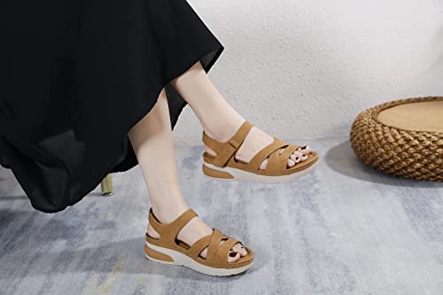 Touchmosees Ankle Strap Sports Sandals - Women's Hiking Sandals Comfortable Walking Sandals for Women Summer Beach Athletic Sandals 8275-2Yellow 37 - Image 4
