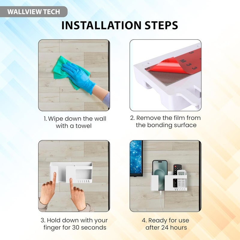 WALLVIEW TECH Wall Mobile Holder Multi-Purpose Mobile Stand for Wall Remote Holder & Mobile Charging Stand,Wall Smartphones Kitchen Organizer Rack Wall Mounted Useful Gadget-(Green) - Image 5