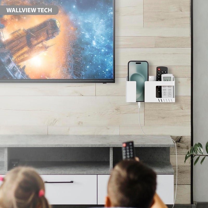 WALLVIEW TECH Wall Mobile Holder Multi-Purpose Mobile Stand for Wall Remote Holder & Mobile Charging Stand,Wall Smartphones Kitchen Organizer Rack Wall Mounted Useful Gadget-(Green) - Image 4