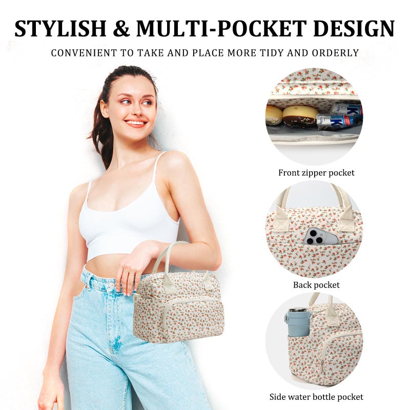 MEXS Insulated Lunch Bag for Women Men Large Reusable Lunch Box Adult Leakproof Portable Cooler Tote Bags for Work Picnic - Image 3