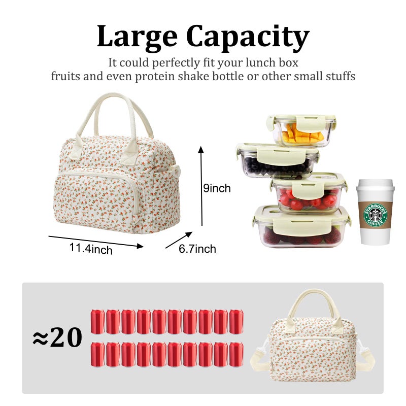 MEXS Insulated Lunch Bag for Women Men Large Reusable Lunch Box Adult Leakproof Portable Cooler Tote Bags for Work Picnic - Image 2