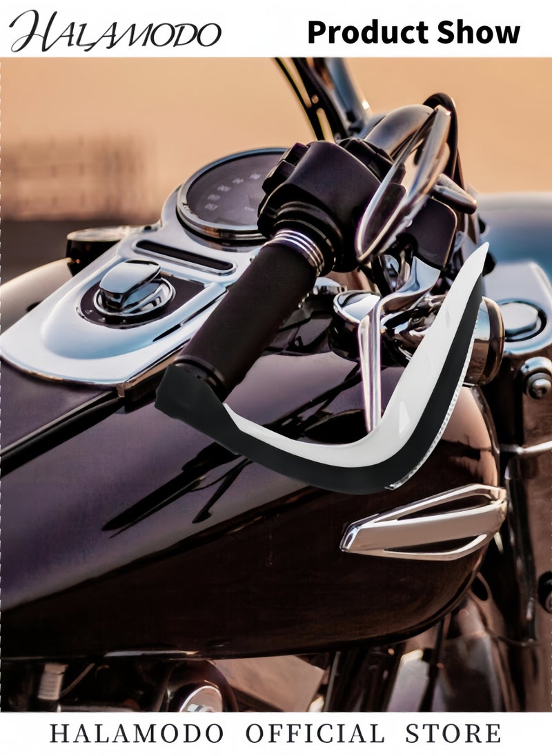 HALAMODO 2PCS Universal Motorcycle Handguards Handlebar Protector Built-in LED Lights Aluminium Alloy Hand Guards for Motocross & Dirt Bike  - Image 5