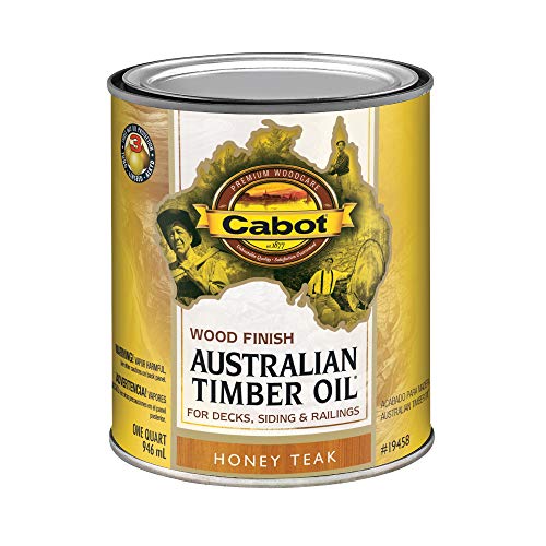 Cabot Australian Timber Oil Wood Stain and Protector, Honey Teak, 1 Quart - Image 1