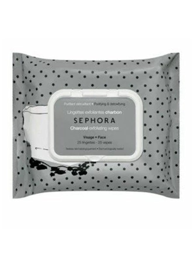 SEPHORA Charcoal Cleansing & Exfoliating Wipes, 25 Wipes 