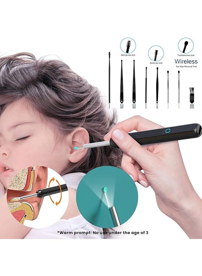 Ear Wax Removal, Wireless Ear Cleaner Ear Cleaning Kit, Earwax Remover Tool with 8 Pcs Ear Pick Set, Ear Wax Removal Tool for Smartphones - Image 2