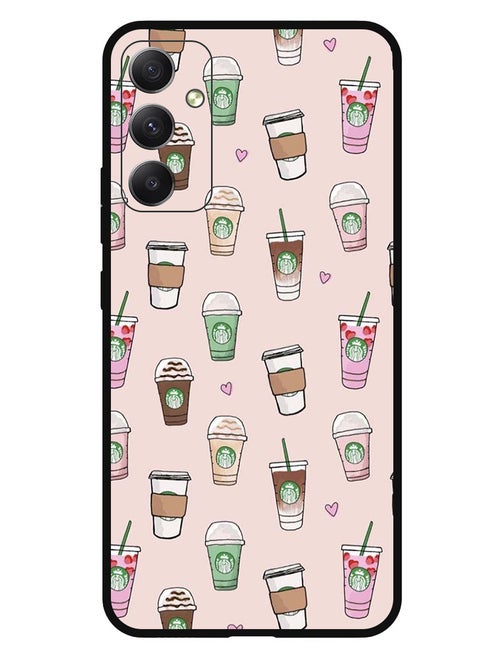Protective Case Anti Scratch Shock Proof Bumper Cover For Samsung Galaxy F14 Coffee Patterns