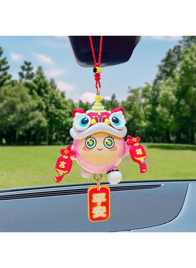 Genuine Egg Boy Party New Year Bring In Wealth And Treasure Lion Keychain Creative Car Bag Doll Pendant Small Gift