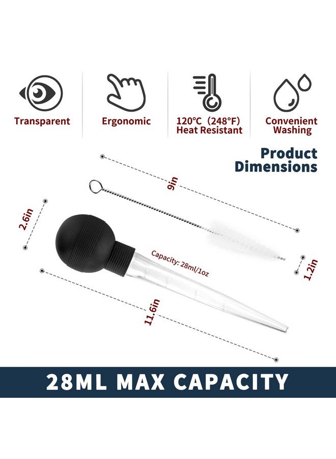 Kendane Turkey Baster With Cleaning Brush, Baster Syringe for Home Baking and Roaster Turkey, Include Detachable Food Grade Bulb with Double Scales for BBQ Grill Baking Kitchen Cooking - Image 4