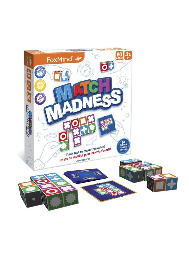 Foxmind Match Madness Board Game, Dual Mode Visual Recognition Matching Board Game, Fast Paced Puzzle Game to Develop Problem Solving Skills, Fun Board Games for Adults and Family - Image 1