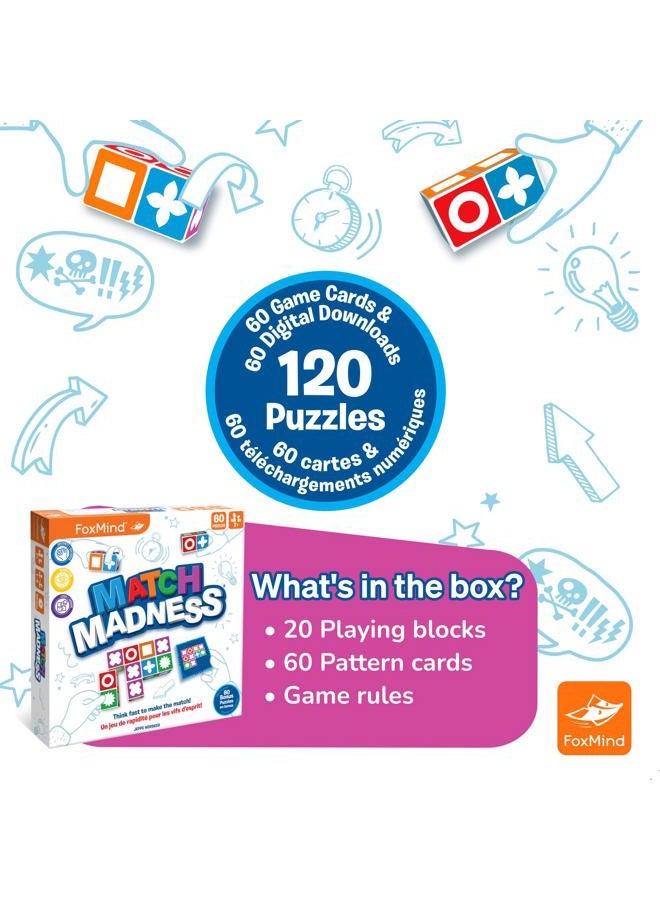 Foxmind Match Madness Board Game, Dual Mode Visual Recognition Matching Board Game, Fast Paced Puzzle Game to Develop Problem Solving Skills, Fun Board Games for Adults and Family - Image 4