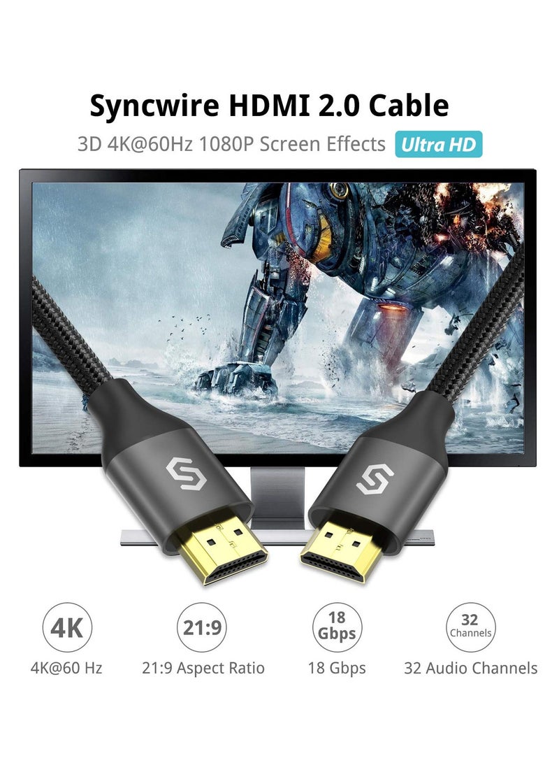 Syncwire 4K HDMI 2.0 Cable -18Gbps High Speed ​​– HDR / 3D / 4K@60Hz | 2 meters - Image 5