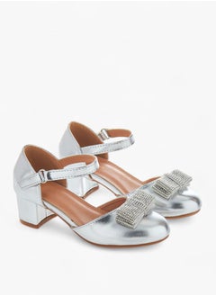Flora Bella By Shoexpress Girls Block Heel Ballerina With Hook And Loop Closure Ramadan Collection  - Image 2