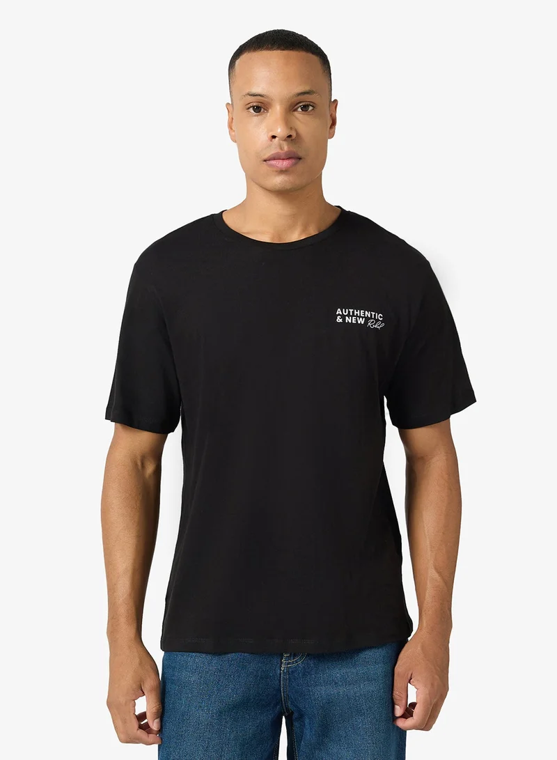 جاي جاي ريبل تيشيرت كاجوال بياقة دائرية