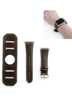 PROMASS Replacement Strap For Apple Watch Series Dark Brown 