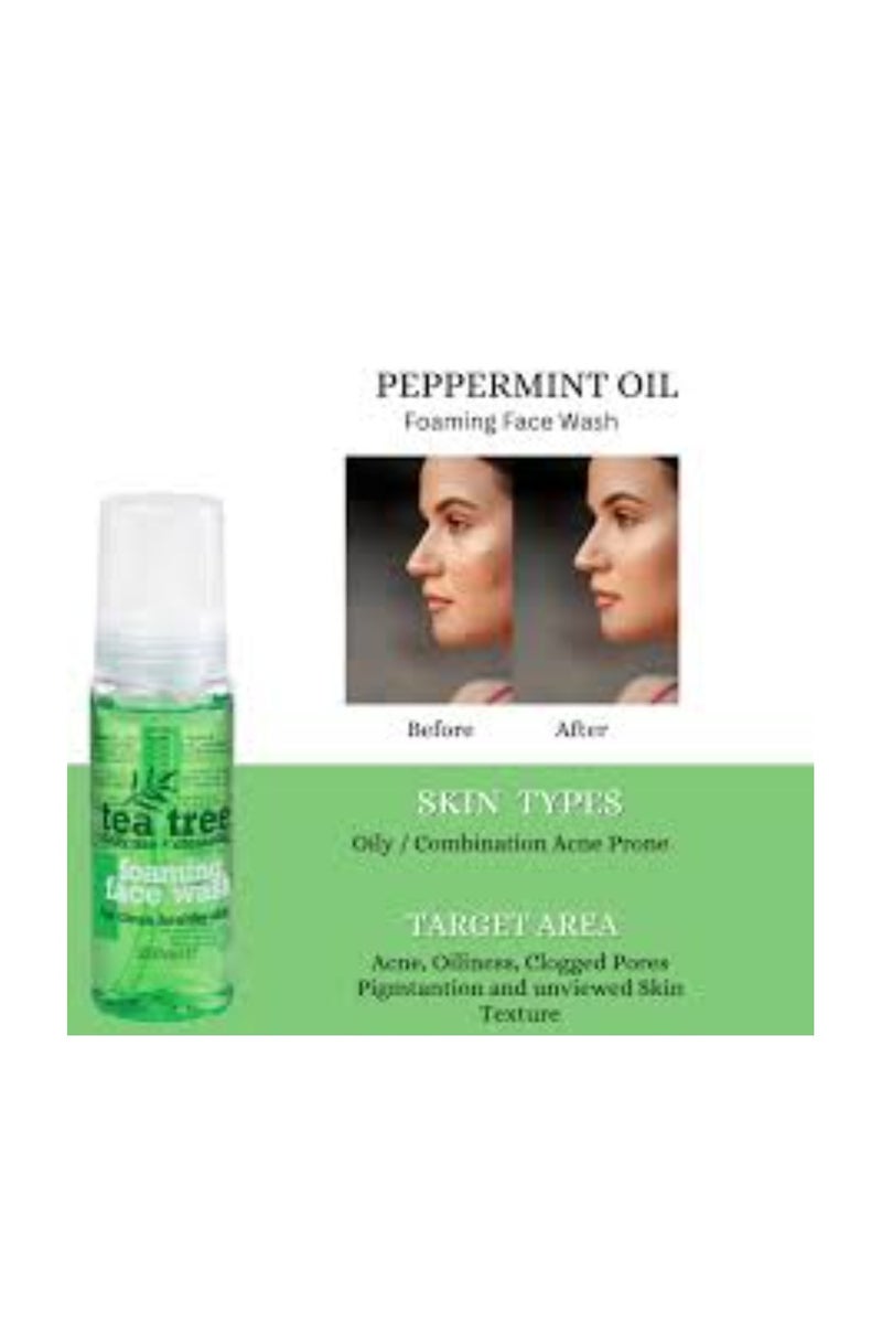 Xpel Marketing 3 X TEA TREE FOAMING FACE WASH 200ml FOR HEALTHY CLEAN SKIN - DAILY USE - Image 2