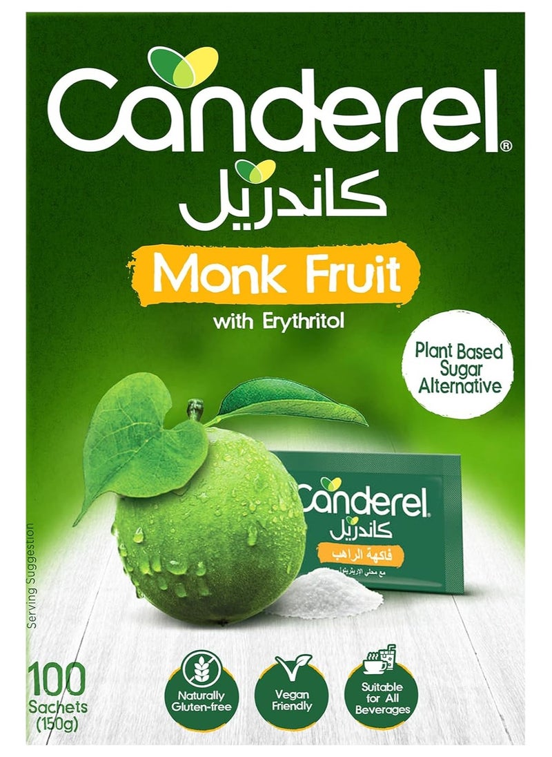 Canderel - Canderel Monk Fruit With Erythritol 100 Sachets 150 Gm - Image 1