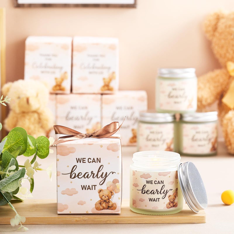 Conelist 6 Sets Baby Shower Game Prizes for Winners Player Baby Shower Winners Guest Gifts Candles Lavender Scented Favors for Guests Gifts(Bear) - Image 3