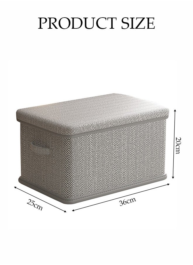 DUNISO 3 Pcs Clothes Storage Box With Lid，Foldable Wardrobe Organizer, Drawer Organizer，Moisture and Mold Prevention，Sturdy，Durable，Dustproof，for Organizing Clothing Jeans Toys Book Shelves Closet Wardrobe，50*40*33cm  - Image 2