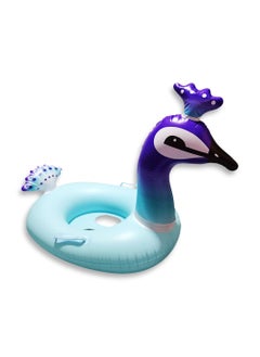 Generic Peacock Swim Ring Inflatable Waist Ring with Rubber Seat for Floating Boat Fun Water Game Accessories for 1-10 Years Old Boys Girls Toddlers Infant Training  - Image 3