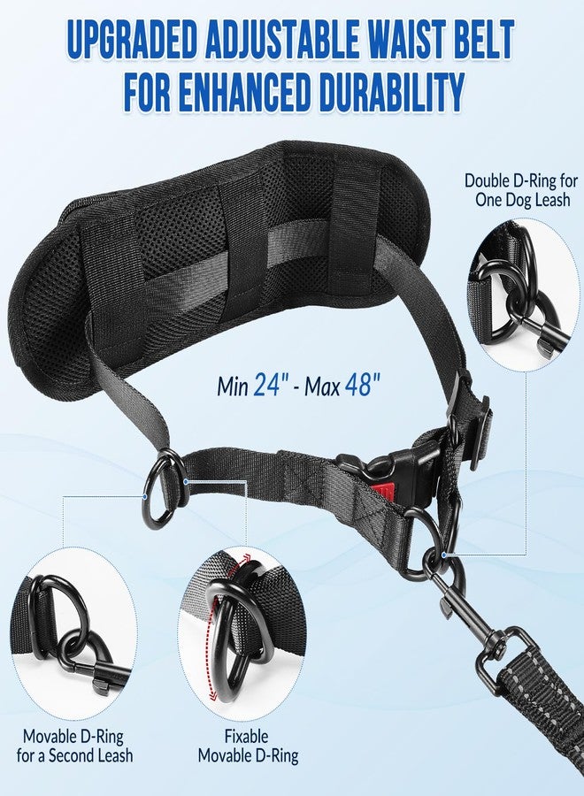 AUTOWT Hands-Free-Dog-Leash- Padded Adjustable Waist Walking Leash with Removable Zipper Pouch, Crossbody Shock Absorbing Bungee Leash Dual Handle and Reflective Stitches for Dogs Running Jogging - Image 3