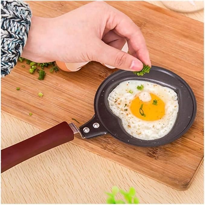 CLICKSWIFT Non-Stick Omelets Frying Pan for Breakfast Cookware with Different Design for Home & Restaurant, Black Color 1 Pcs - Image 5