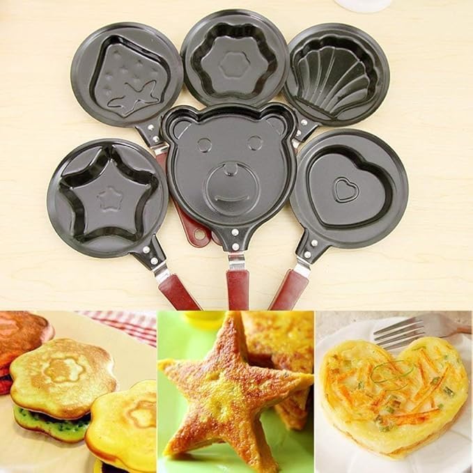 CLICKSWIFT Non-Stick Omelets Frying Pan for Breakfast Cookware with Different Design for Home & Restaurant, Black Color 1 Pcs - Image 3
